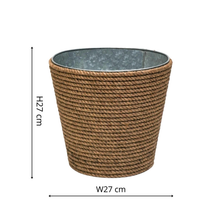 The Seasonal Aisle Jute Bucket Wayfair.co.uk